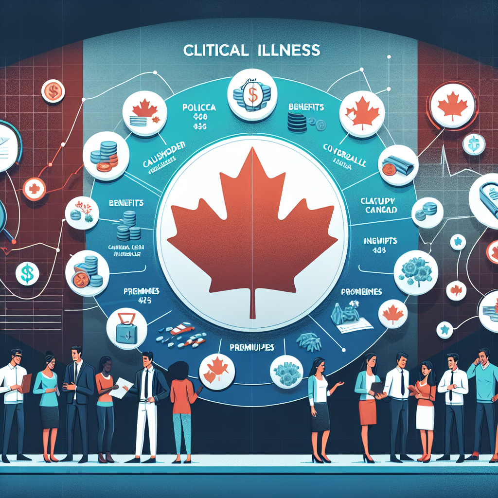 Canadian healthcare and insurance infographic with people.