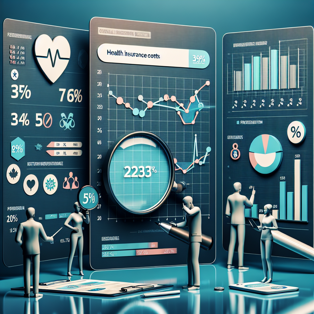 Data analysis on health insurance costs displayed.